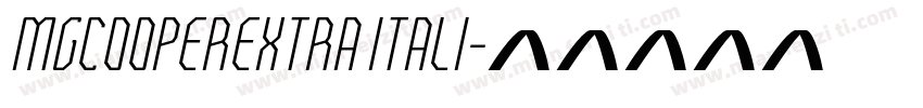 MgCooperExtra Itali字体转换